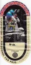 2001 BRITISH GP SILVERSTONE F1 PESSOAL ESTACIONAMENTO BILHETE JANELA PASSE HAKKINEN comprar usado  Enviando para Brazil