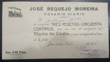 1918. JÉRZ (CÁDIZ).  JOSE REQUEJO MOREIRA.  COSARIO DIARIO.  comprar usado  Enviando para Brazil