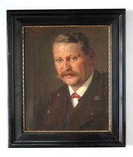 Używany, August Frech (1875–1949) Portret eleganckiego męskiego portretu sign. 1910 na sprzedaż  PL