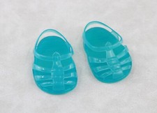 Roupa de aniversário American Girl sandálias azuis gelatina apenas para sapatos de boneca de 18"" comprar usado  Enviando para Brazil