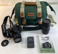 KIT DE CÂMERA DIGITAL CANON EOS REBEL XTI 400D DSLR 2 LENTES 18-55 75-300 E ESTOJO comprar usado  Enviando para Brazil