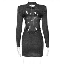 Rhinestone chain bodycon for sale  YORK