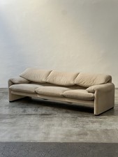 Cassina Maralunga 3 Seater Design Sofa Couch Fabric Bicolore Beige Brown Creme, usado comprar usado Cassina Maralunga 3 Seater Design Sofa Couch Fabric Bicolore Beige Brown Creme, usado comprar usado  Enviando para Brazil