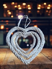 White wicker heart for sale  NEWTON ABBOT