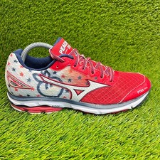 Tênis de corrida esportivo Mizuno Wave Rider 19 feminino tamanho 10 vermelho branco comprar usado  Enviando para Brazil