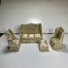 Sofá e 2 cadeiras, escabelo para casa de bonecas da era dos anos 50/60 comprar usado  Enviando para Brazil