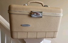 Usado, Estojo de trem maquiagem bege bandeja mala bagagem Sears previsão viagem vintage  comprar usado  Enviando para Brazil