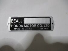 Typenschild honda bealj gebraucht kaufen  Deutschland