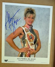 Alundra blayze signed for sale  Fresh Meadows