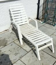 White plastic sunlounger for sale  LONDON