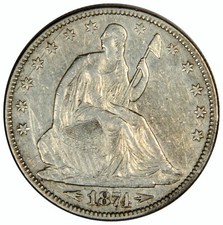 1874 seated liberty for sale  Largo