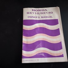 Motor Honda Owner's Manual GX110/GX140 usado 1986 comprar usado  Enviando para Brazil