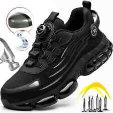 Sapatos de segurança com botão rotativo à prova de furos trabalho almofada de ar sapato botas anti-esmagamento comprar usado  Enviando para Brazil