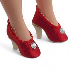 Sapatos de boneca vintage originais Madame Alexander saltos de strass vermelho para 9" Cissette comprar usado  Enviando para Brazil