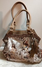 Bolsa tote/bolsa feminina Bradford Exchange com estampa de lobo ocidental 12 x 5 x 8 comprar usado  Enviando para Brazil