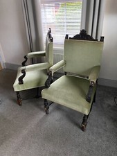 Pair edwardian armchairs for sale  RUGBY