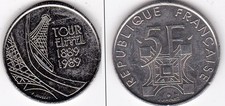5  francs  1989  SUP  Eiffel  , usado comprar usado  Enviando para Brazil