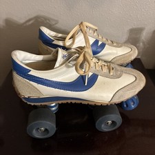 Tênis estilo patins vintage marca atleta tamanho 7,5 azul EUA comprar usado  Enviando para Brazil