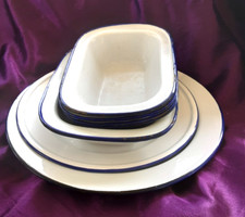 9pc enamel dishes for sale  CARMARTHEN