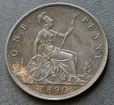 1890 victoria penny for sale  HUNTINGDON