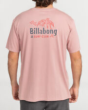 Camiseta Billabong Para Hombre Salón Manga Corta Cuello Redondo Camiseta Premium en Rosa Polvoriento, usado segunda mano  Embacar hacia Argentina