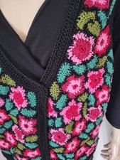 Häkel weste blütendesign gebraucht kaufen  Essen