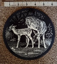 Slate deer scene for sale  HONITON