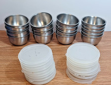 Tigelas de armazenamento de preparação de condimentos de aço inoxidável com tampas 20 tigelas 19 tampas comprar usado  Enviando para Brazil