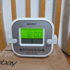 Antigo Sony ICF-C180 Relógio Rádio AM/FM Alarme Duplo Máquina dos Sonhos Cubo Testado Funciona comprar usado  Enviando para Brazil