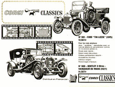 PUB VEHICULE MINIATURE  " CORGI CLASSICS  " FORD TIN LIZZIE / BENTLEY   1962 comprar usado  Enviando para Brazil