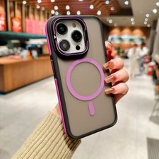 Capa protetora magnética suporte câmera traseira macia para iPhone 15 14 Pro Max 13 comprar usado  Enviando para Brazil