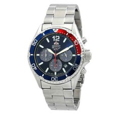 Relógio masculino Orient Mako cronógrafo solar mostrador azul RA-TX0201L10B comprar usado  Enviando para Brazil