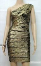 Vestido Bodycon Herve Leger dourado um ombro tamanho M comprar usado  Enviando para Brazil