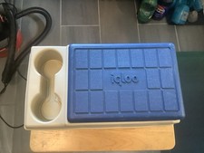 Vintage Igloo Little Kool Console Central de Carro Refrigerador Suporte de Lata Azul Baú de Gelo comprar usado  Enviando para Brazil