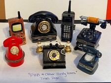 Cajas de baratijas con bisagras para teléfonos y teléfonos celulares giratorios antiguos antiguos de colección segunda mano  Embacar hacia Mexico