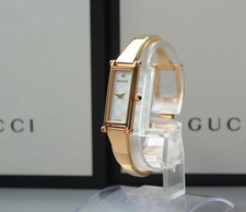 [Caixa de papel N ESTADO PERFEITO] Relógio feminino Gucci 1500L ouro 1P mostrador de concha de diamante quartzo comprar usado  Enviando para Brazil