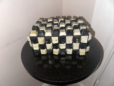 Caixa de armazenamento de teclas de teclado artesanal vintage chaves de computador caixas recuperadas 7” comprar usado  Enviando para Brazil