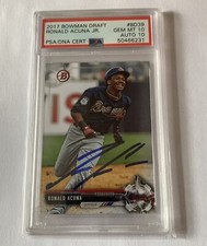Ronald Acuna Jr. 2017 Bowman Draft RC PSA 10 Gem 10 PSA/DNA automático  comprar usado  Enviando para Brazil