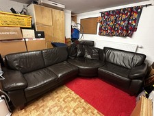 Brauner eckledersofa . gebraucht kaufen  Uetze