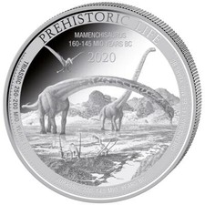 Silbermünze mamenchisaurus pr gebraucht kaufen  Erftstadt