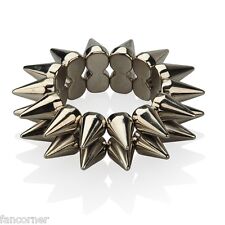 Usado, Pulseira elástica estilo motociclista punk rock com pontas de metal comprar usado  Enviando para Brazil