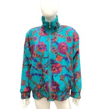 Jaqueta feminina vintage Lavon corta-vento/festival tamanho M bolsos multicoloridos comprar usado  Enviando para Brazil
