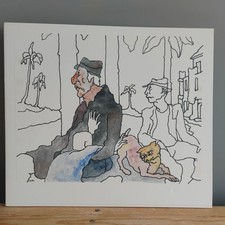 Vintage portrait painting for sale  CLEVEDON