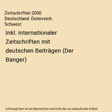 Zeitschriften 2000 deutschland gebraucht kaufen  Trebbin