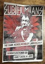 Subhumans tour 2024 for sale  WARWICK