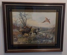 Framed print dogs for sale  BLACKBURN