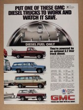 1983 GMC Diesel Pickup Truck Suburban Van & Jimmy impressão vintage anúncio, usado comprar usado  Enviando para Brazil
