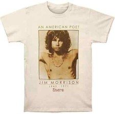 NOVO! Camiseta The Doors Jim Morrison American Poet Vintage Branca, Tamanho P-5XL comprar usado  Enviando para Brazil