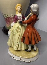 Estatueta rara de porcelana Maruri MR coroa casal dançante Japão década de 1950 rococó comprar usado  Enviando para Brazil