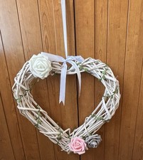 White wicker heart for sale  WEYMOUTH